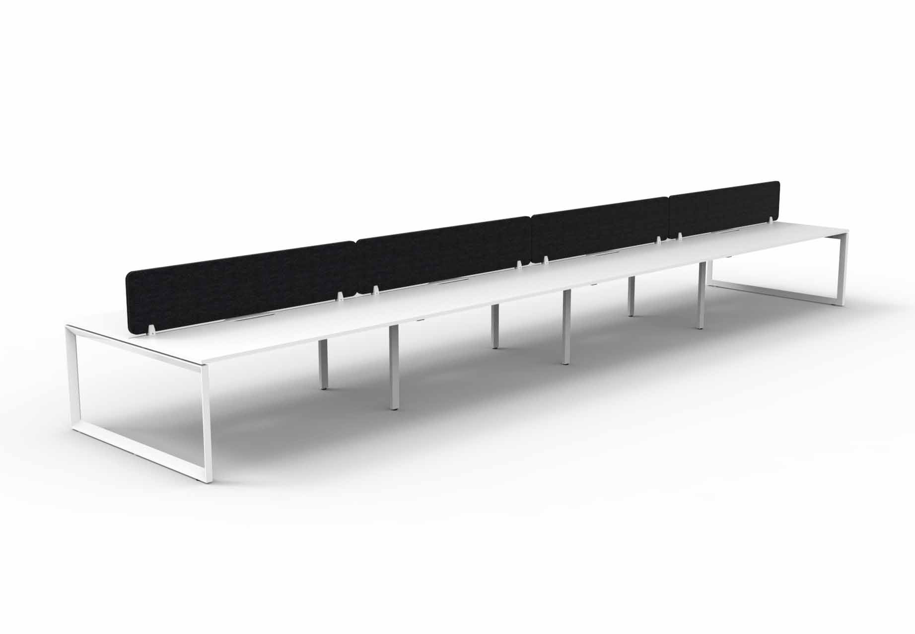 Loop 8 Person Double Sided Workstation - with Eco Screen